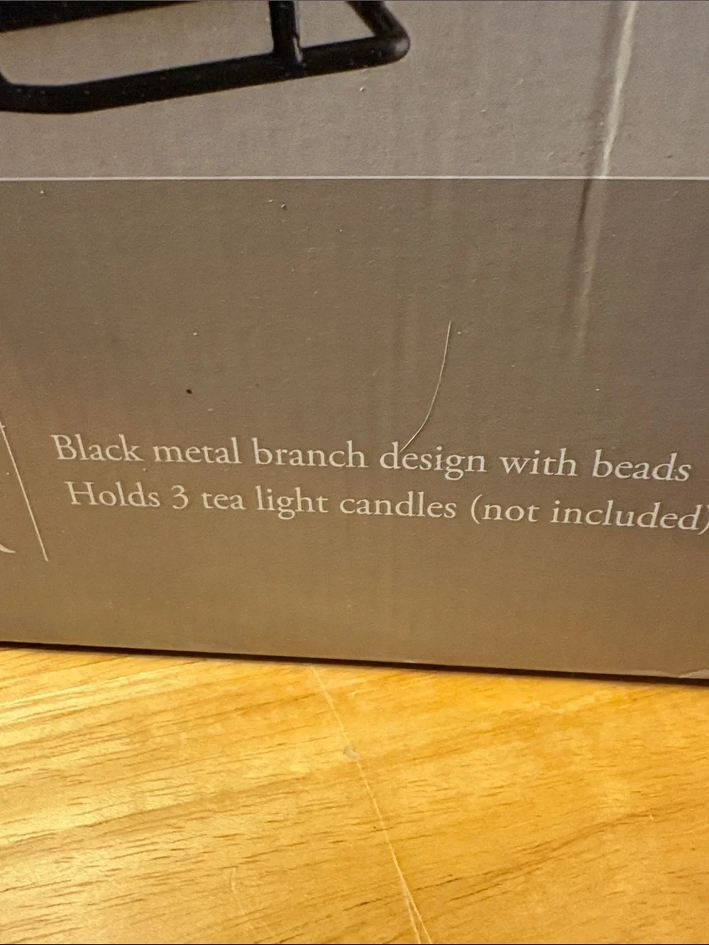 Decorative Black Metal Wall Candle Sconce with Branch Motif